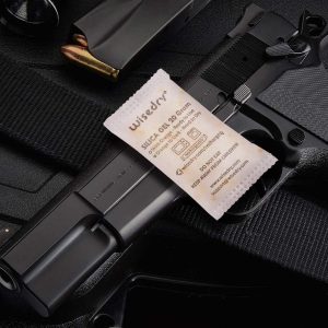 Wisedry rechargeable silica gel packets in an official product photo