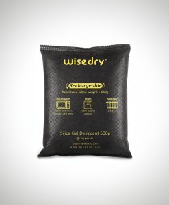 Wisedry reusable car dehumidifier bag ready for a pre-trip check