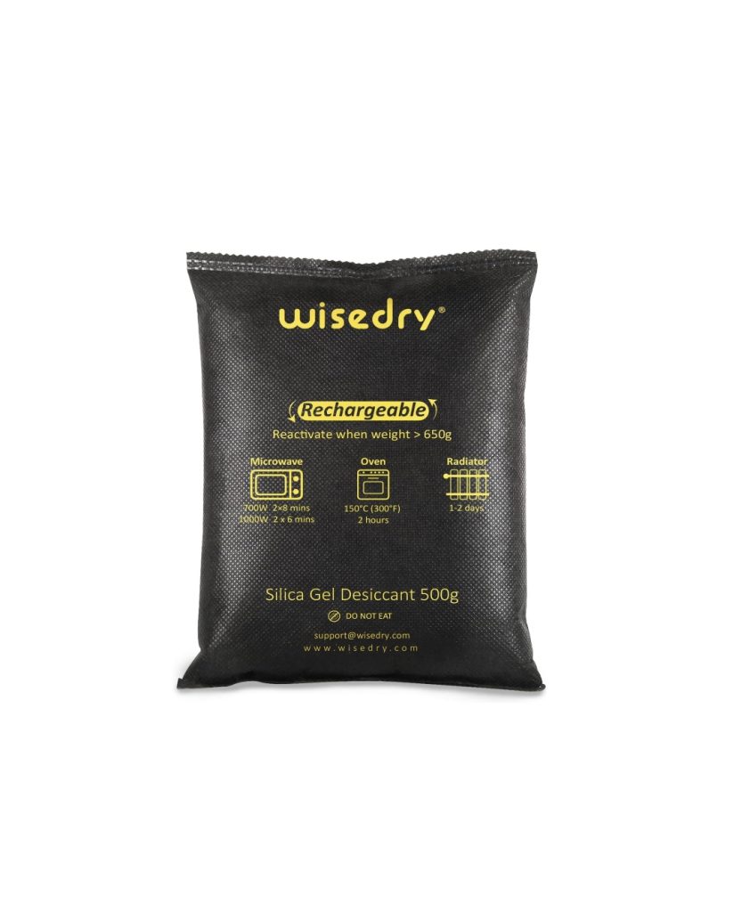 Wisedry 500g rechargeable car dehumidifier bag ready for a recharge check