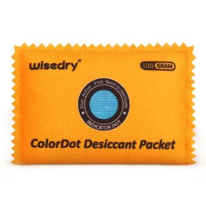 Wisedry ColorDot desiccant packets with color indicator dots